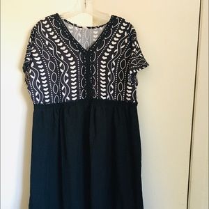 V neck short sleeve dress